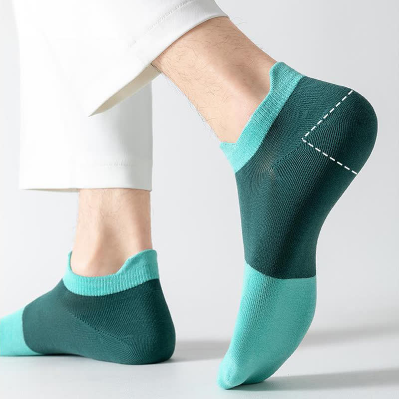Chaussettes respirantes en coton à blocs de couleurs (6 paires)