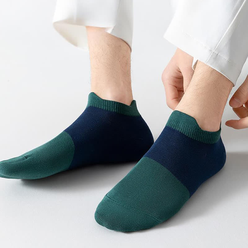 Chaussettes respirantes en coton à blocs de couleurs (6 paires)