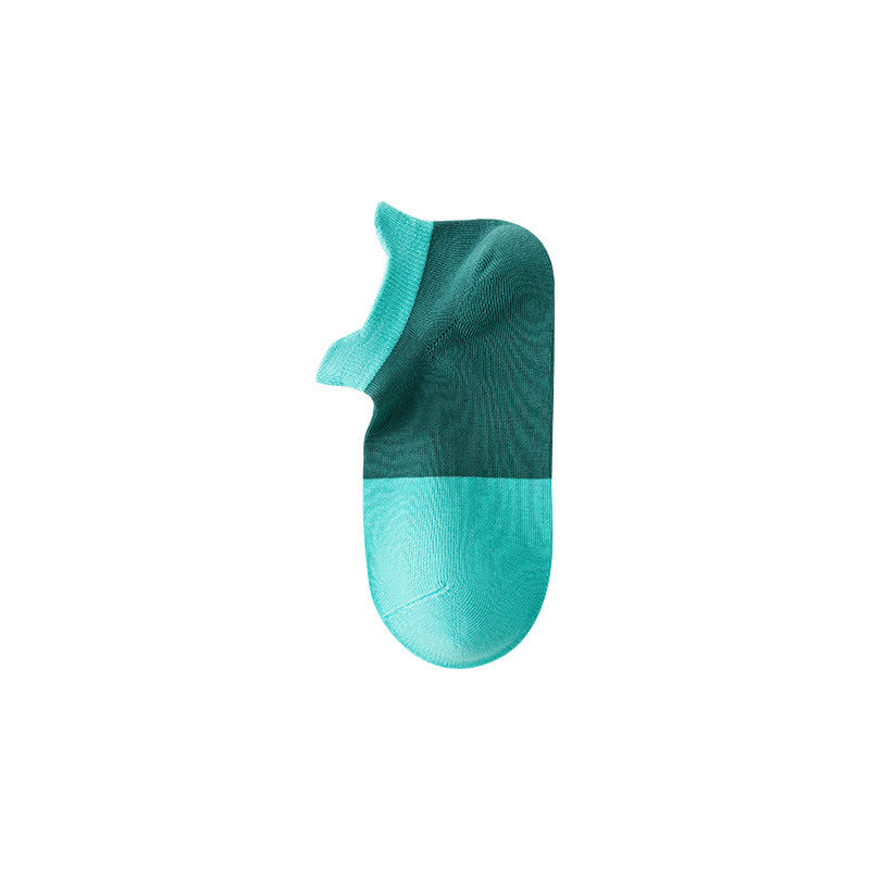 Chaussettes respirantes en coton à blocs de couleurs (6 paires)