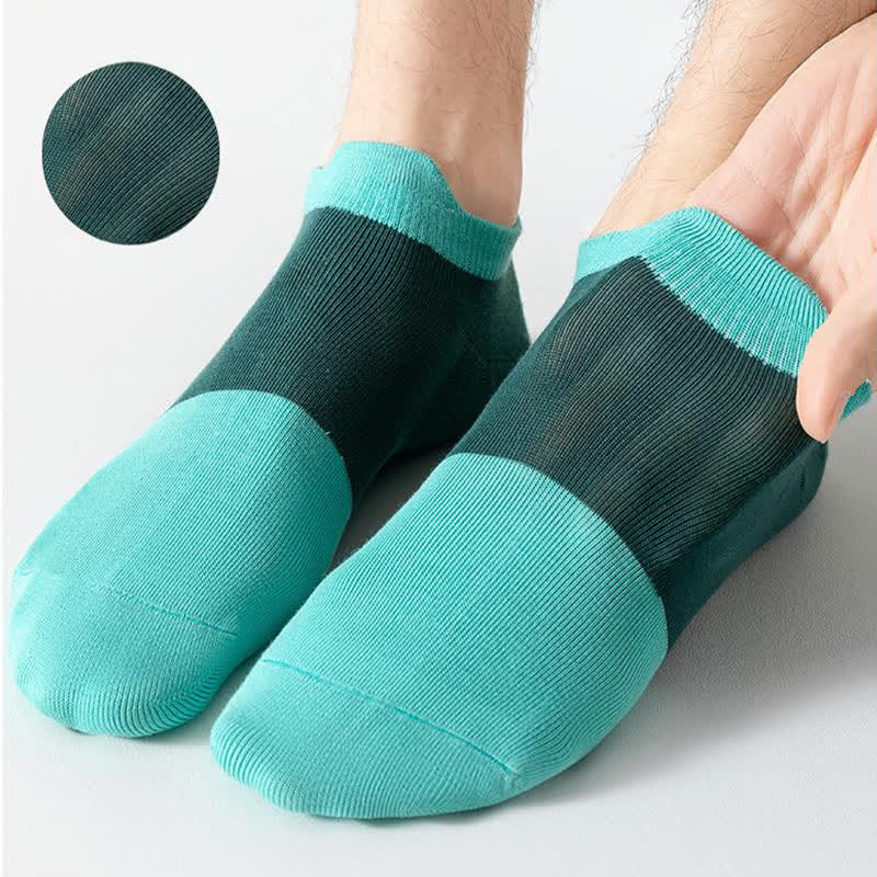 Chaussettes respirantes en coton à blocs de couleurs (6 paires)