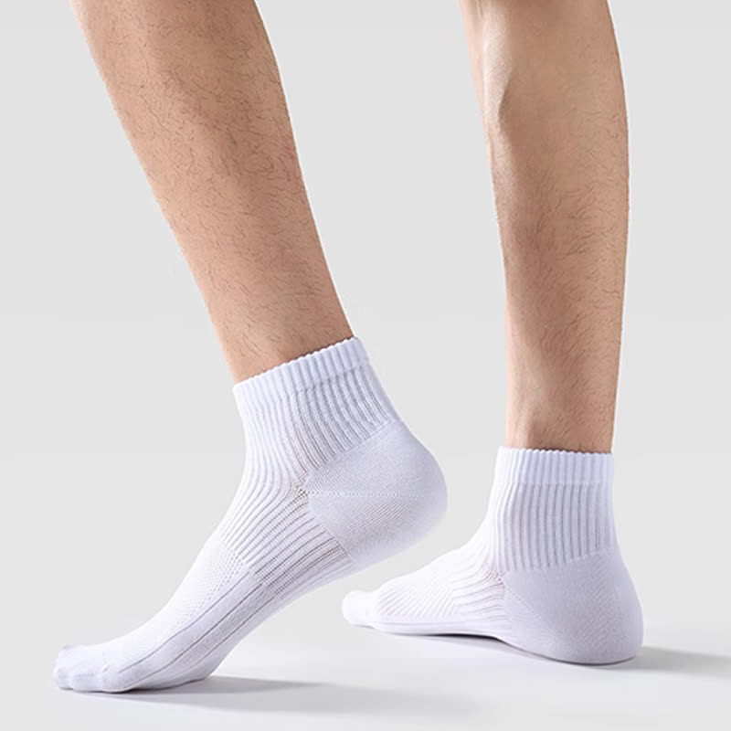 Chaussettes basses respirantes en coton uni (6 paires)