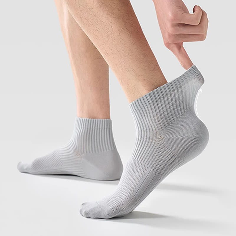 Chaussettes basses respirantes en coton uni (6 paires)