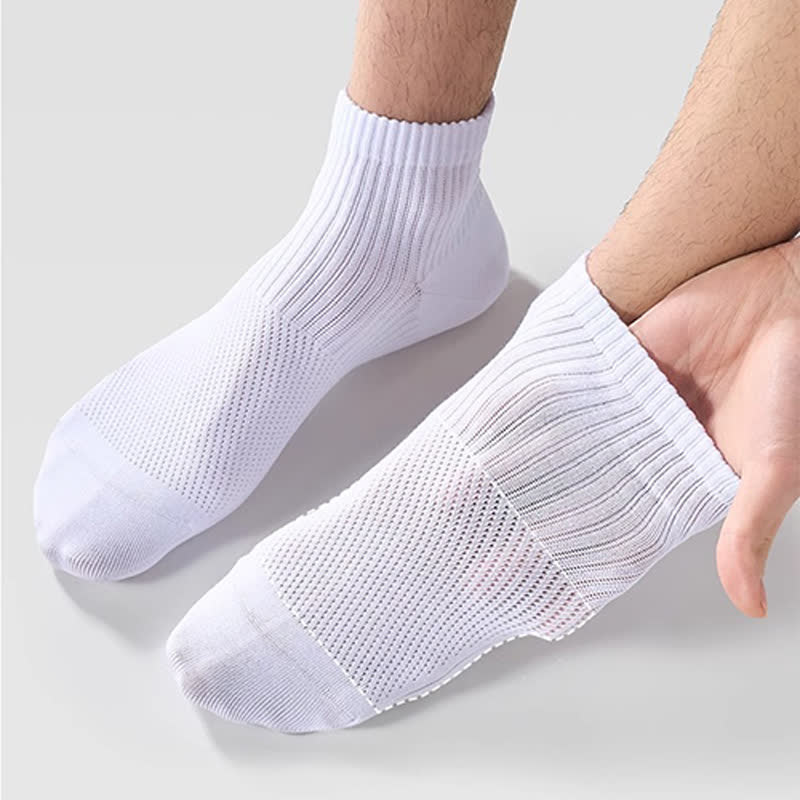 Chaussettes basses respirantes en coton uni (6 paires)