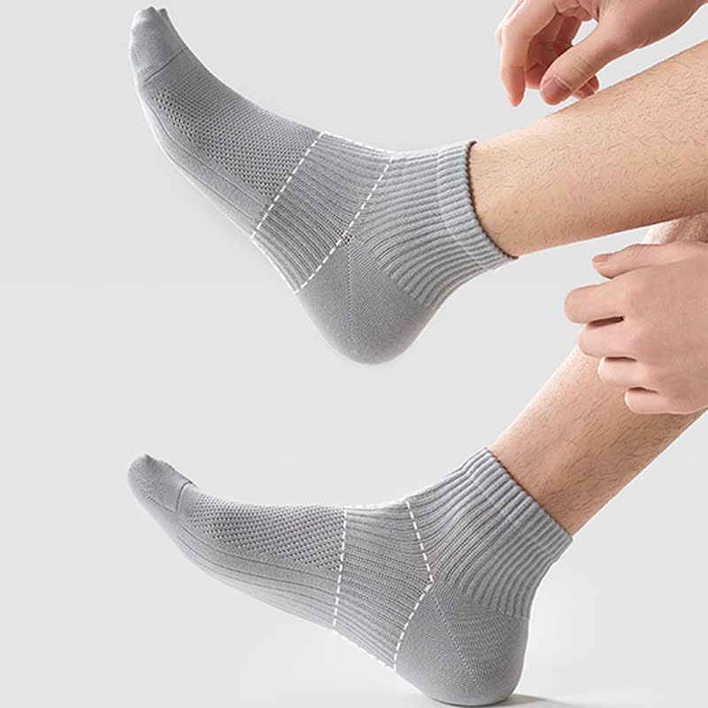 Chaussettes basses respirantes en coton uni (6 paires)