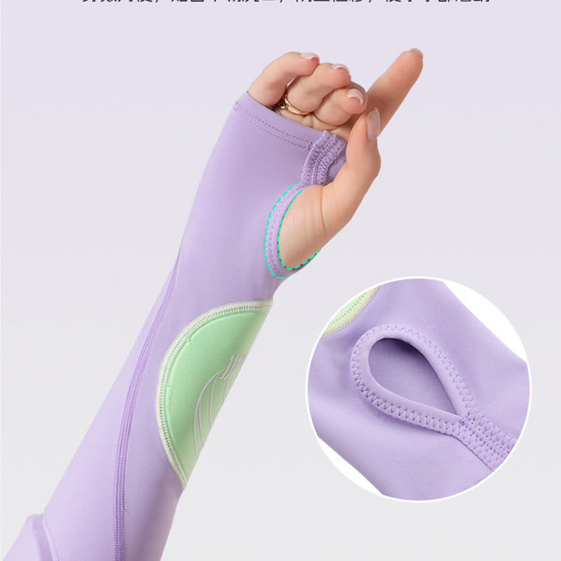Manchon de compression pour bras de sport avec boucle pour les doigts