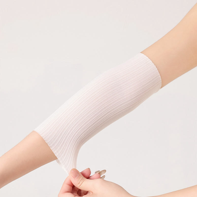 Manchons de bras en soie glacée sans couture (2 paires)