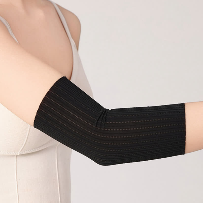 Manchons de bras en soie glacée sans couture (2 paires)