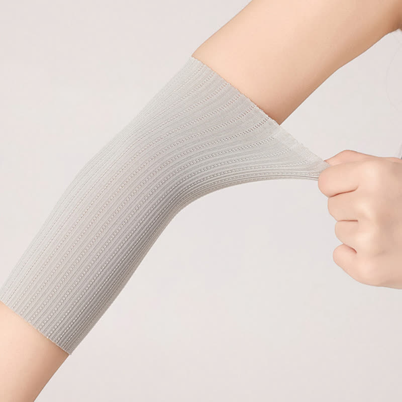 Manchons de bras en soie glacée sans couture (2 paires)