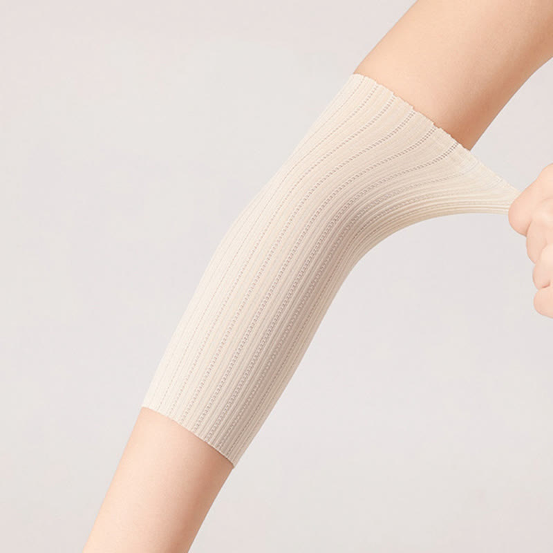 Manchons de bras en soie glacée sans couture (2 paires)