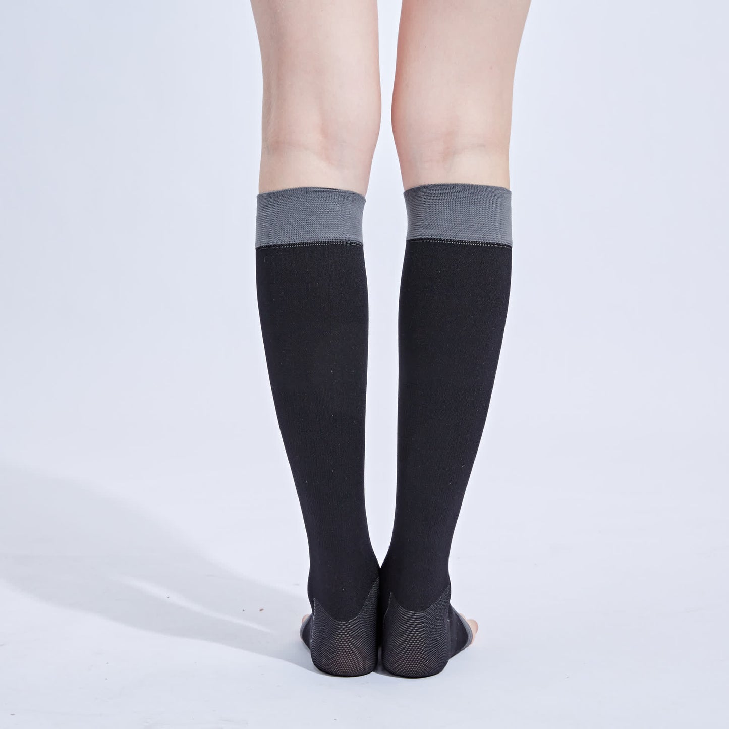 Chaussettes de compression noires à bout ouvert (3 paires) - image 4