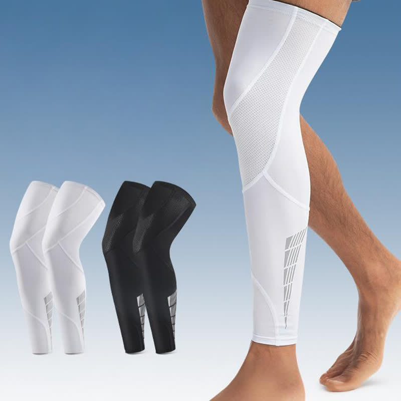 Manchons de compression réfléchissants et antidérapants pour le cyclisme - image 1