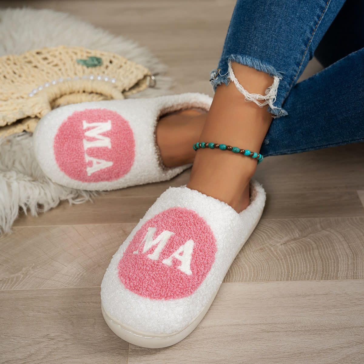 Chaussons imprimés MAMA grande taille - image 3