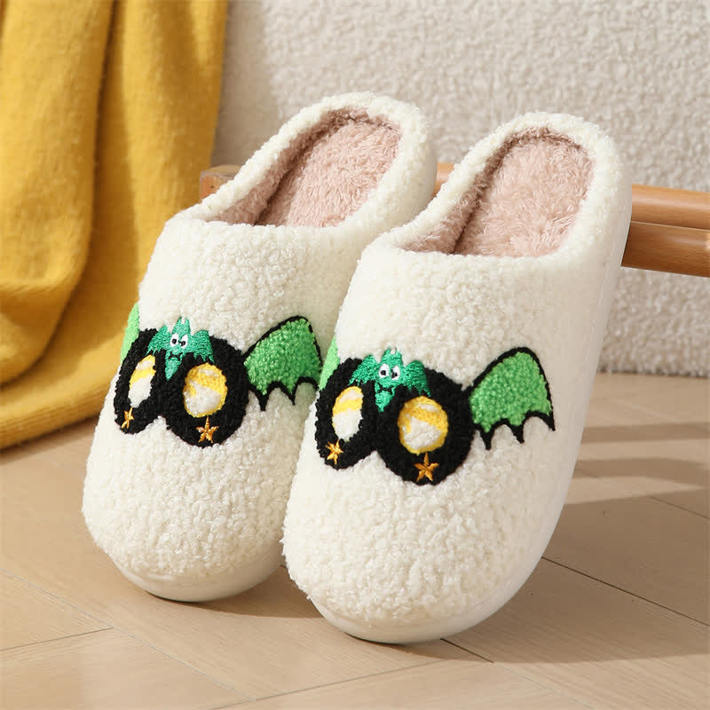 Chaussons grande taille motif dessin animé Halloween - Vert - EU43-44 (US9-10) - image 12