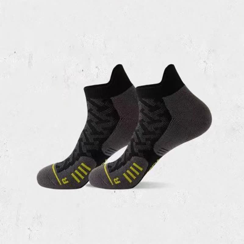 Chaussettes de compression sport à rayures et blocs de couleurs (5 paires) - Noir - EU39-44 (US6-10) - image 4