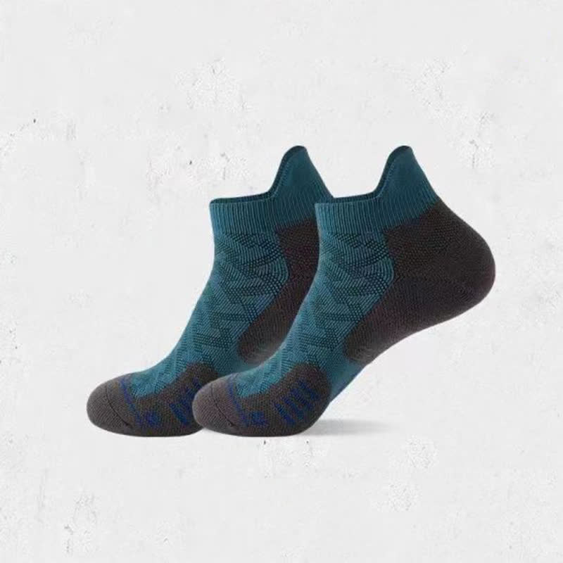 Chaussettes de compression sport à rayures et blocs de couleurs (5 paires) - Vert foncé - EU39-44 (US6-10) - image 6
