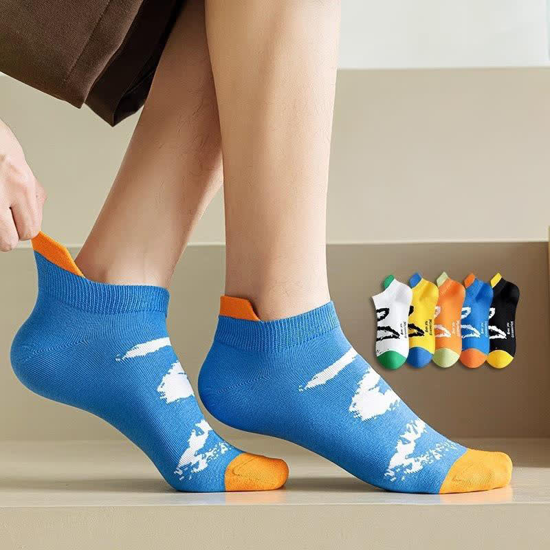 Chaussettes de compression à la cheville grande taille avec pinceau à encre (5 paires) - image 2