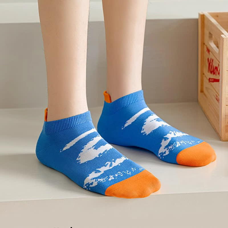 Chaussettes de compression à la cheville grande taille avec pinceau à encre (5 paires) - image 9