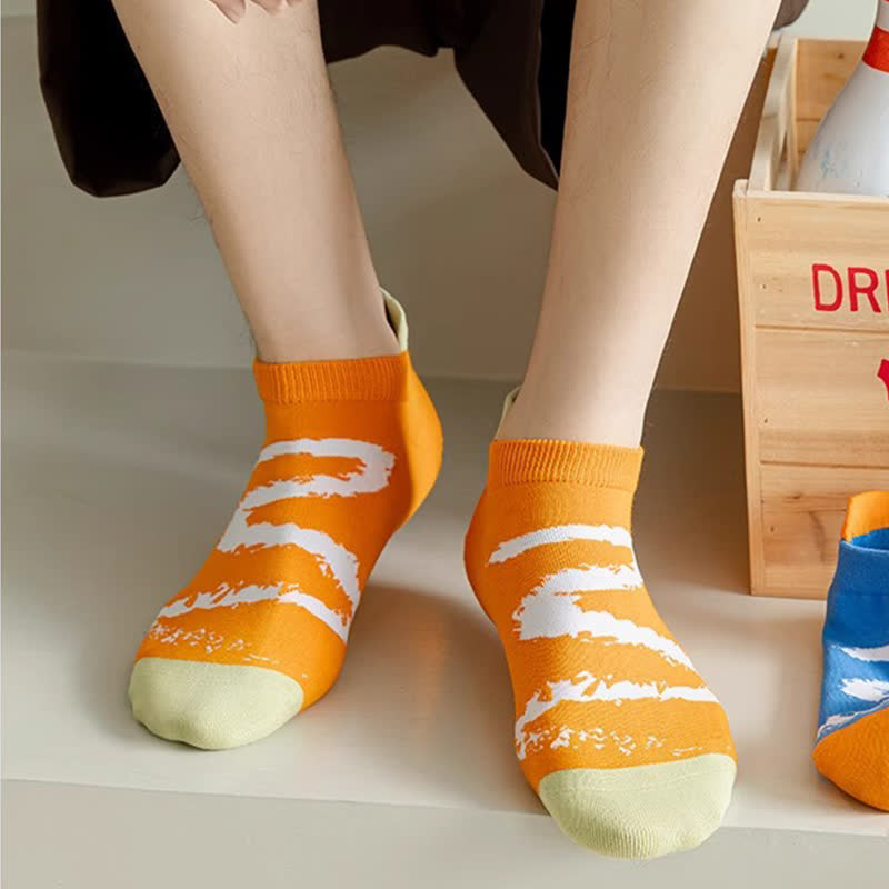 Chaussettes de compression à la cheville grande taille avec pinceau à encre (5 paires) - image 7