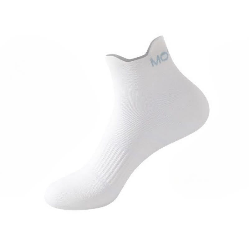 Chaussettes de compression sport à rayures grande taille (6 paires) - Blanc - EU36-44 (US3-10) - image 3