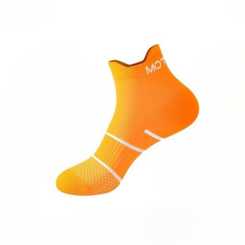 Chaussettes de compression sport à rayures grande taille (6 paires) - Orange - EU36-44 (US3-10) - image 5