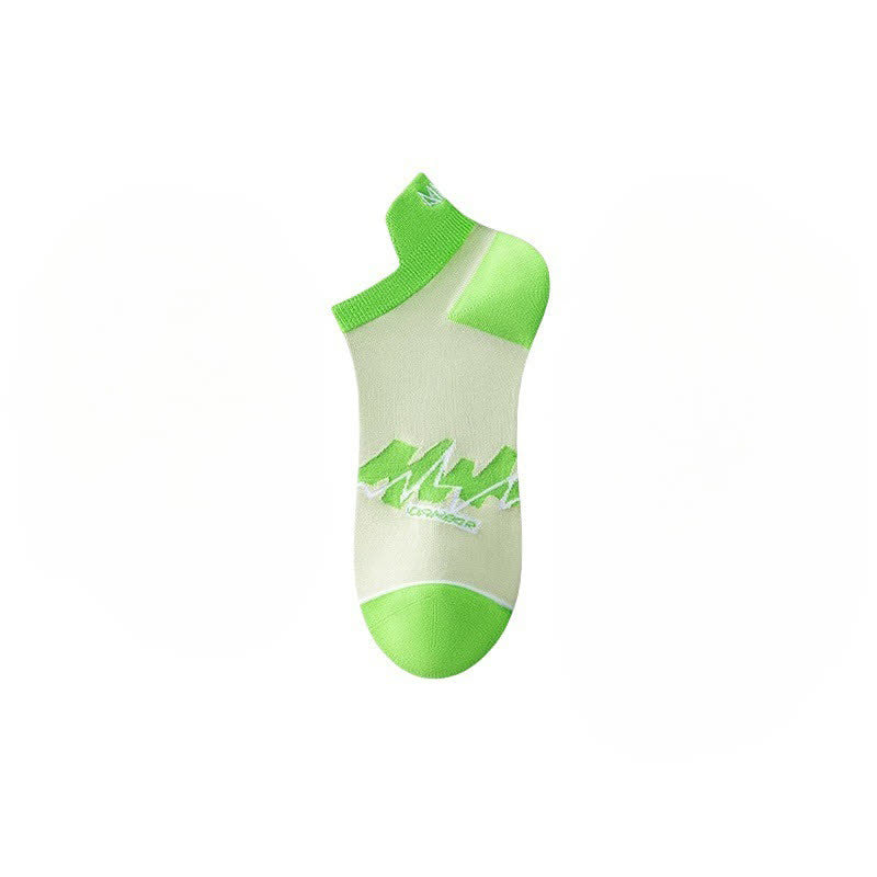Chaussettes de compression géométriques en coton (5 paires) - Vert - EU36-40 (US3-7) - image 14