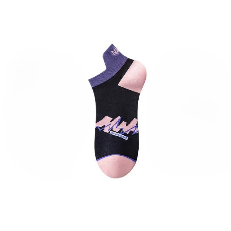 Chaussettes de compression géométriques en coton (5 paires) - Noir - EU36-40 (US3-7) - image 8