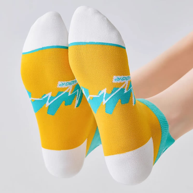 Chaussettes de compression géométriques en coton (5 paires) - image 10