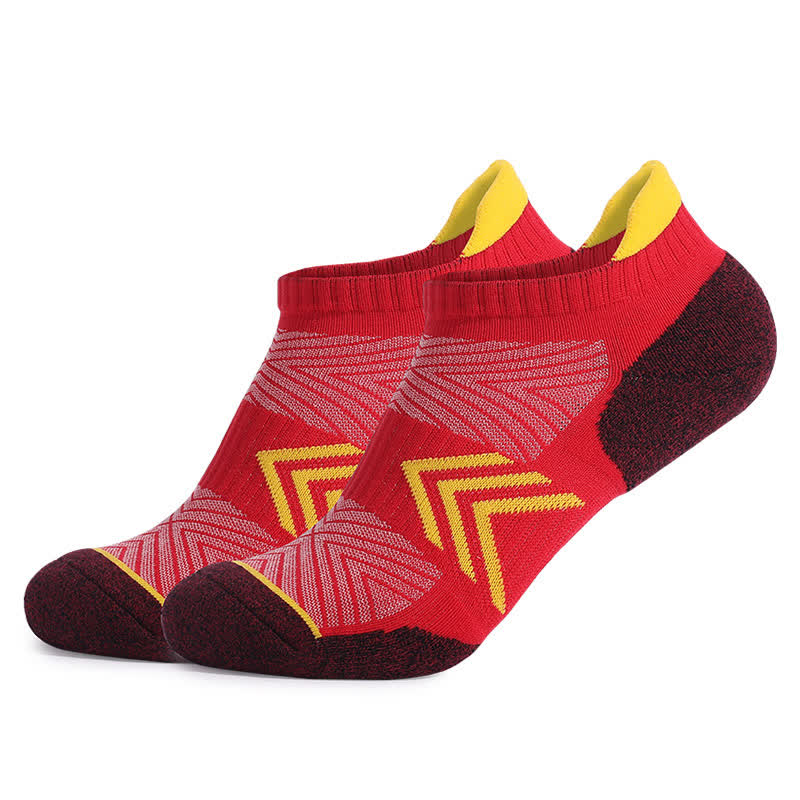 Chaussettes de compression antidérapantes en coton à blocs de couleurs Arrow (6 paires) - Rouge - EU39-42 (US6-8.5) - image 10