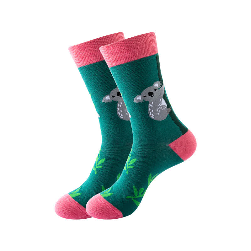 Chaussettes courtes série Animal (6 paires) - Vert foncé - EU36-43 (US3-9) - image 6