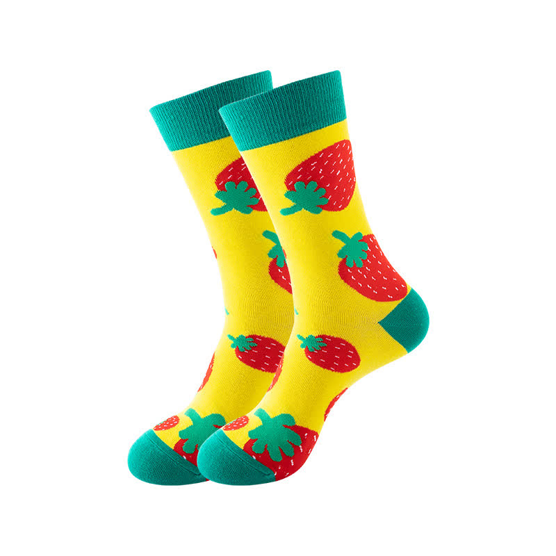 Chaussettes courtes de la série Fruits (6 paires) - Jaune - EU36-43 (US3-9) - image 4