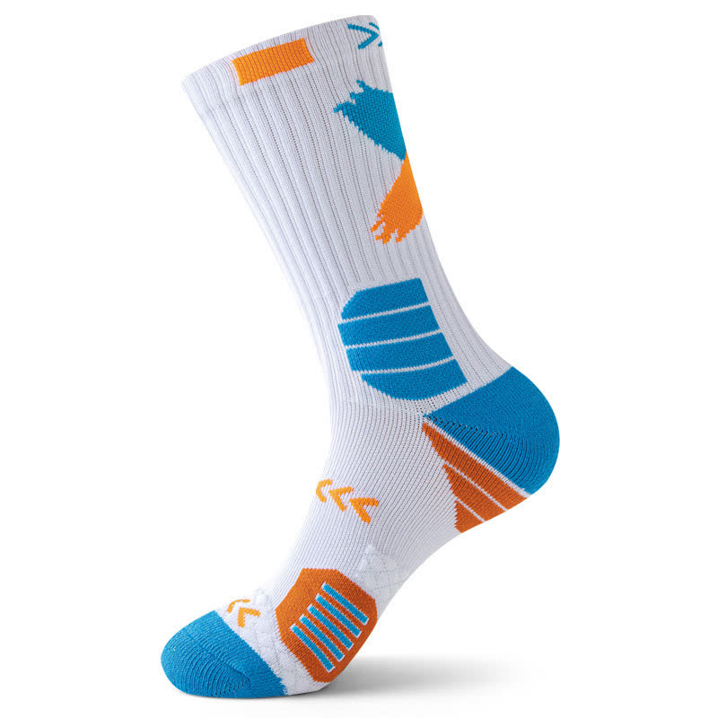 Chaussettes de sport à imprimé graphique Arrow (5 paires) - Bleu et orange - EU39-44 (US6-10) - image 12