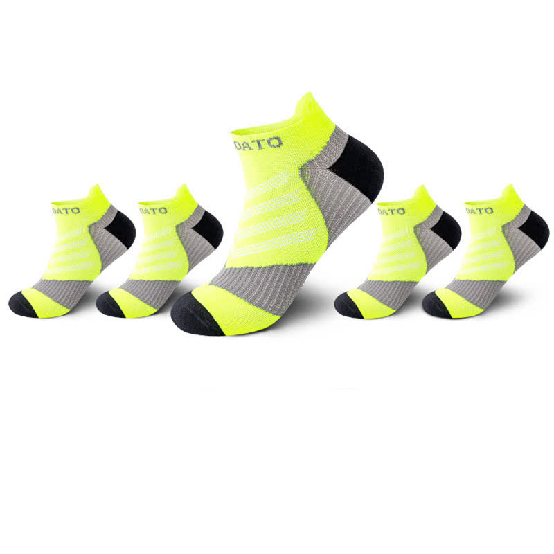 Chaussettes de compression à imprimé lettre colorblock (5 paires) - Vert - EU39-44 (US6-10) - image 13