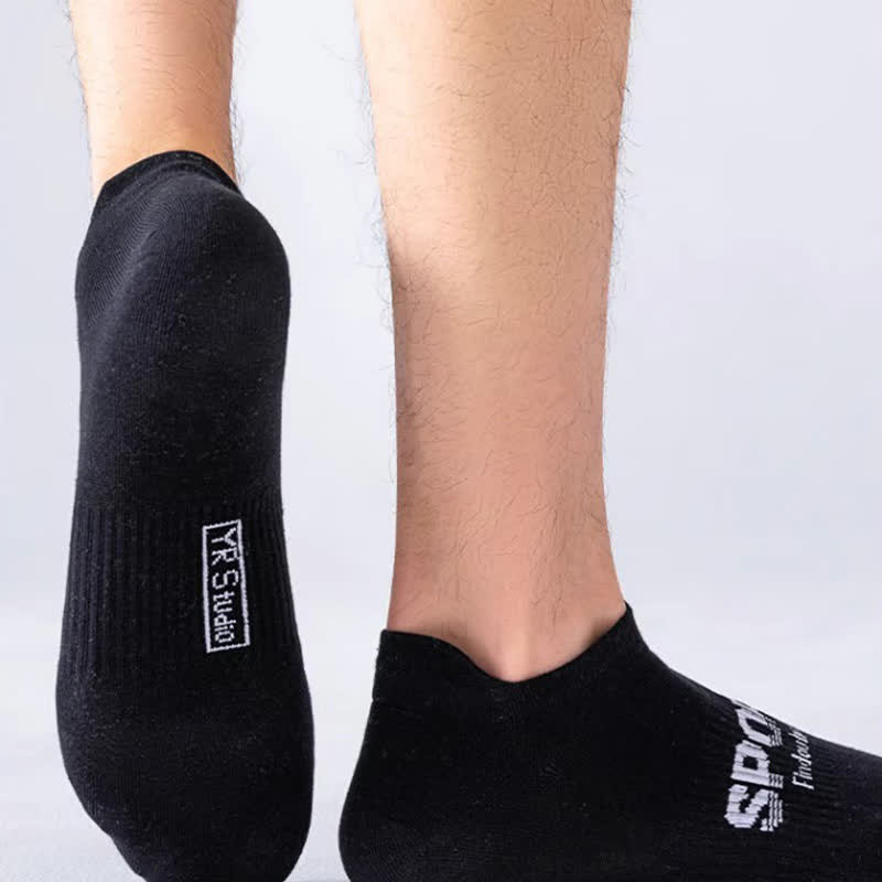 Chaussettes respirantes à imprimé lettre de couleur unie (6 paires) - image 7