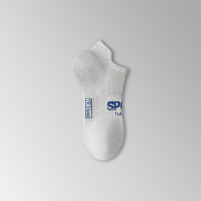Chaussettes respirantes à imprimé lettre de couleur unie (6 paires) - Gris - EU38-45 (US5-11) - image 10