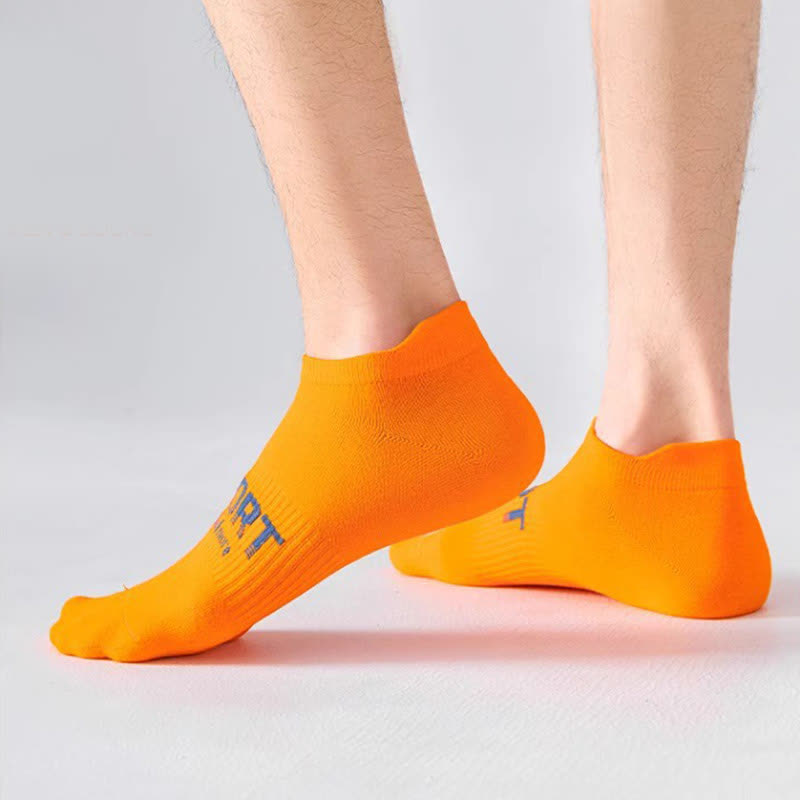 Chaussettes respirantes à imprimé lettre de couleur unie (6 paires) - image 11