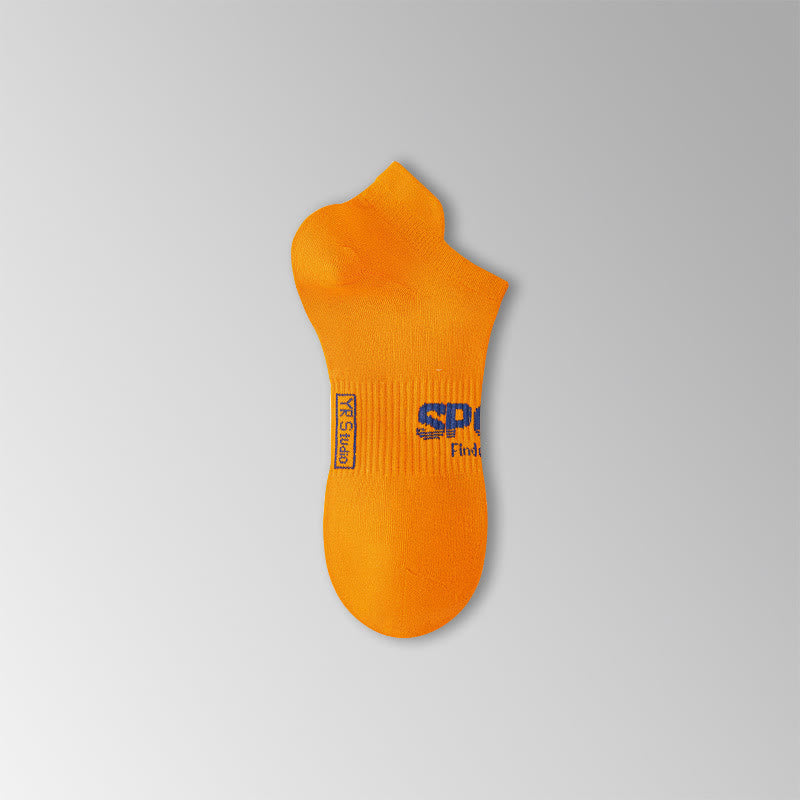 Chaussettes respirantes à imprimé lettre de couleur unie (6 paires) - Orange - EU38-45 (US5-11) - image 14