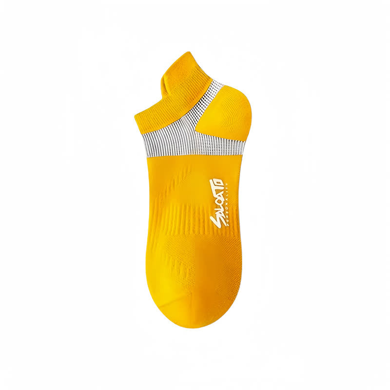 Chaussettes de compression athlétiques en coton anti-ampoules (5 paires) - Jaune - EU39-44 (US6-10) - image 9