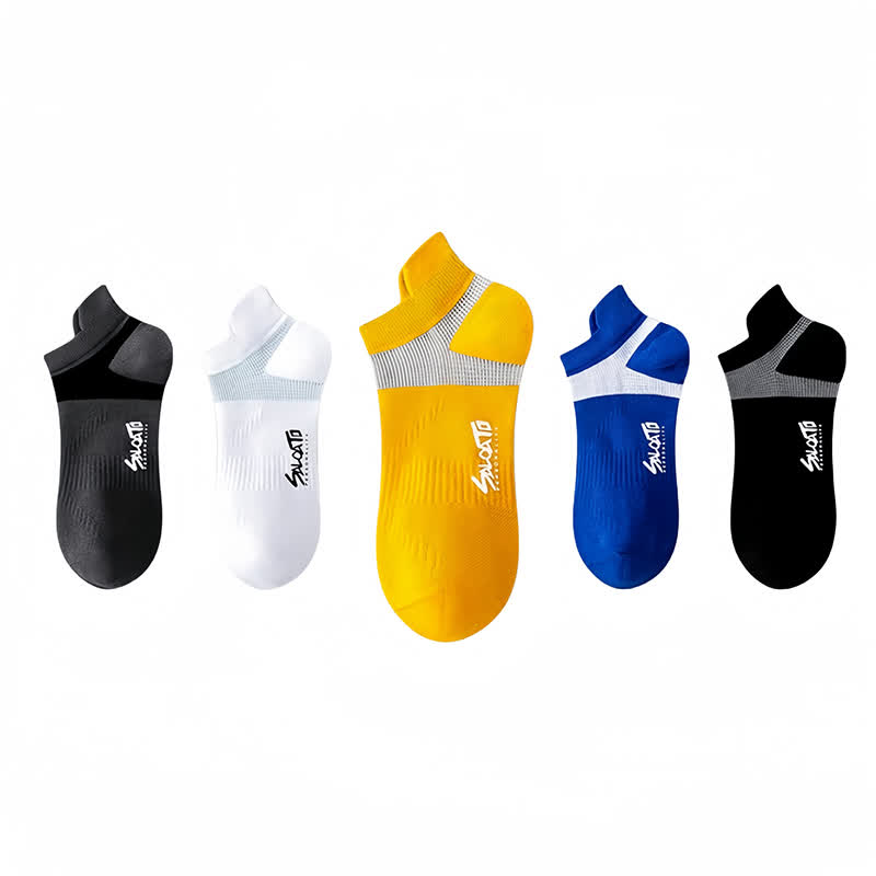 Chaussettes de compression athlétiques en coton anti-ampoules (5 paires) - Multicolore - EU39-44 (US6-10) - image 3