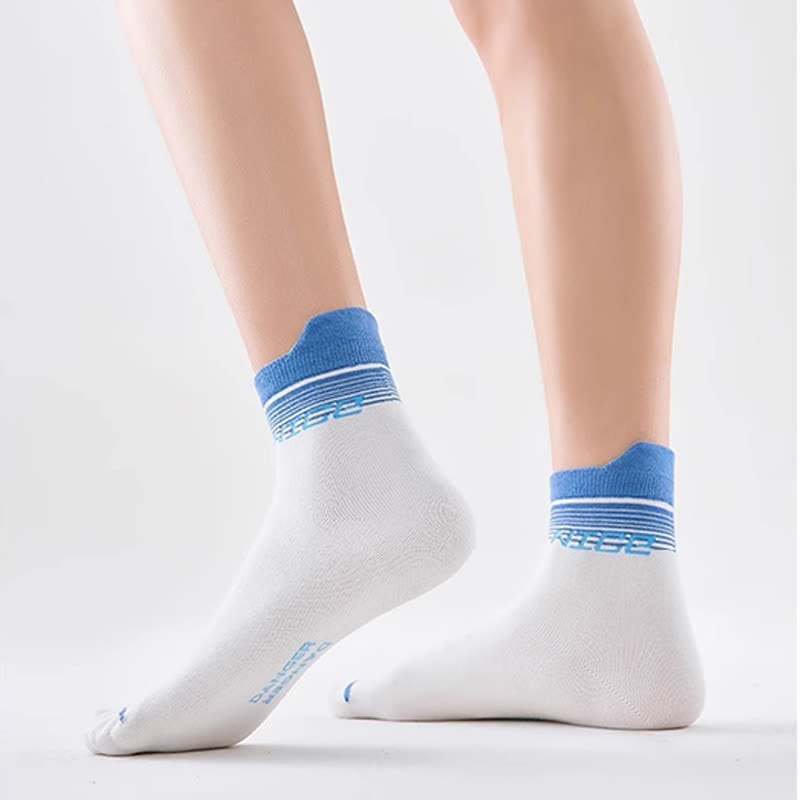 Chaussettes de compression à rayures et imprimé lettres (5 paires) - image 5