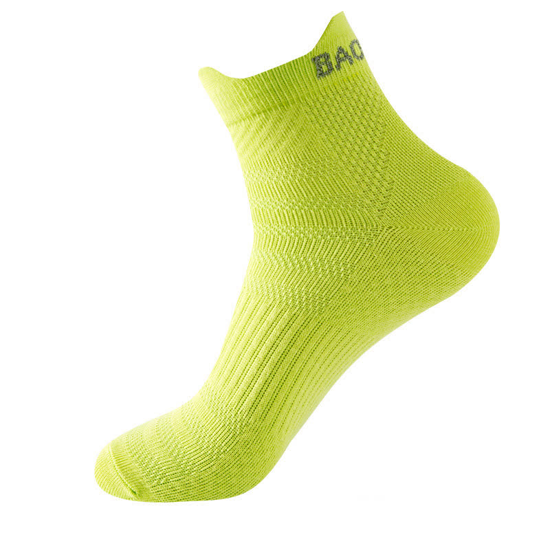 Chaussettes de sport de compression en coton de la série Bright Color (9 paires) - Vert fluorescent - EU36-43 (US3-9) - image 16