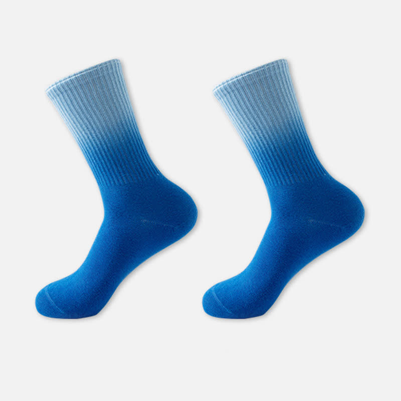 Chaussettes de compression à blocs de couleurs dégradés (6 paires) - Bleu - EU35-42 (US3-8.5) - image 12