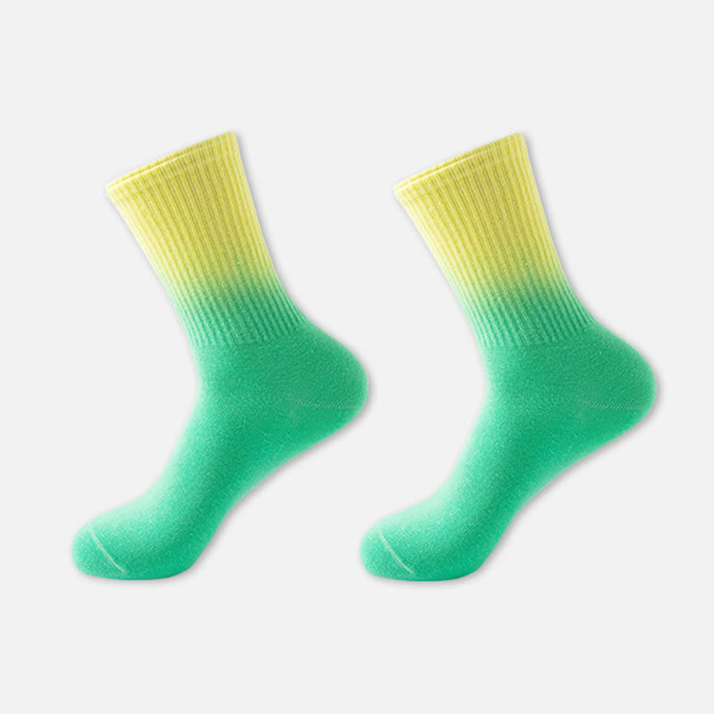Chaussettes de compression à blocs de couleurs dégradés (6 paires) - Vert - EU35-42 (US3-8.5) - image 11