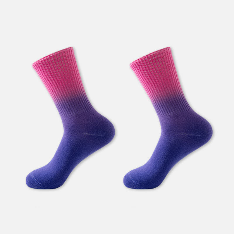 Chaussettes de compression à blocs de couleurs dégradés (6 paires) - Violet - EU35-42 (US3-8.5) - image 16