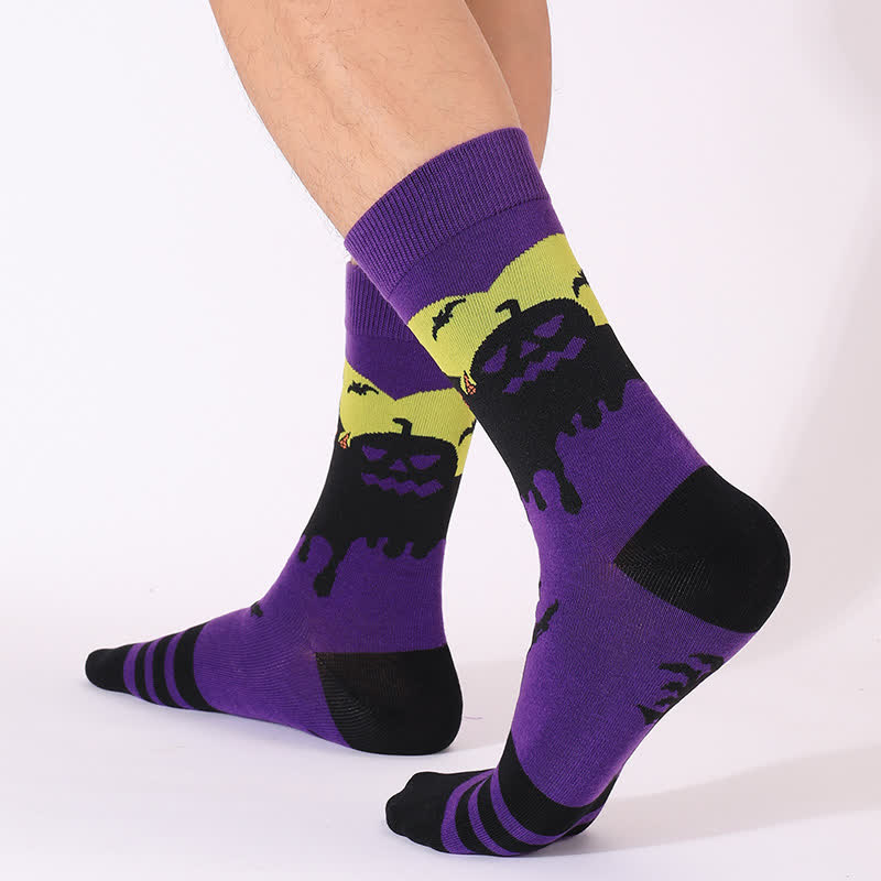 Chaussettes longues grande taille de la série Halloween Night (5 paires) - image 7
