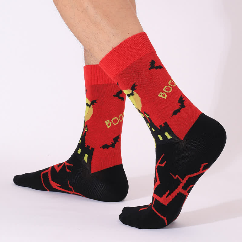 Chaussettes longues grande taille de la série Halloween Night (5 paires) - image 5
