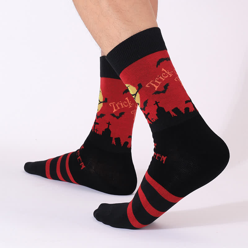 Chaussettes longues grande taille de la série Halloween Night (5 paires) - image 3