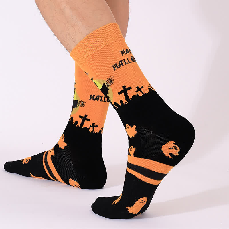 Chaussettes longues grande taille de la série Halloween Night (5 paires) - image 11