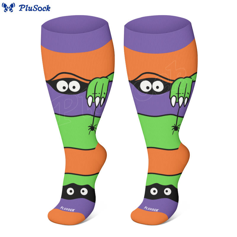 Chaussettes de compression Halloween grande taille (3 paires) - image 3