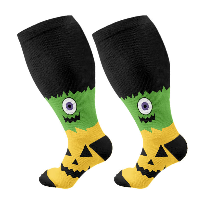 Chaussettes de compression Halloween grande taille (3 paires) - Noir (1 paire) - 4XL - image 8
