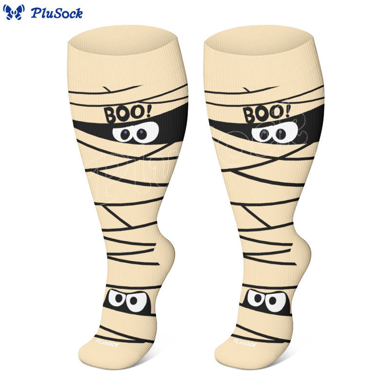 Chaussettes de compression amusantes Halloween grande taille (3 paires) - image 5